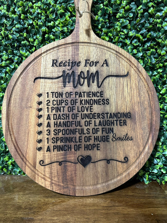 Special Recipe for Mom Engraved Cutting Board - Kitchen Decor image 0