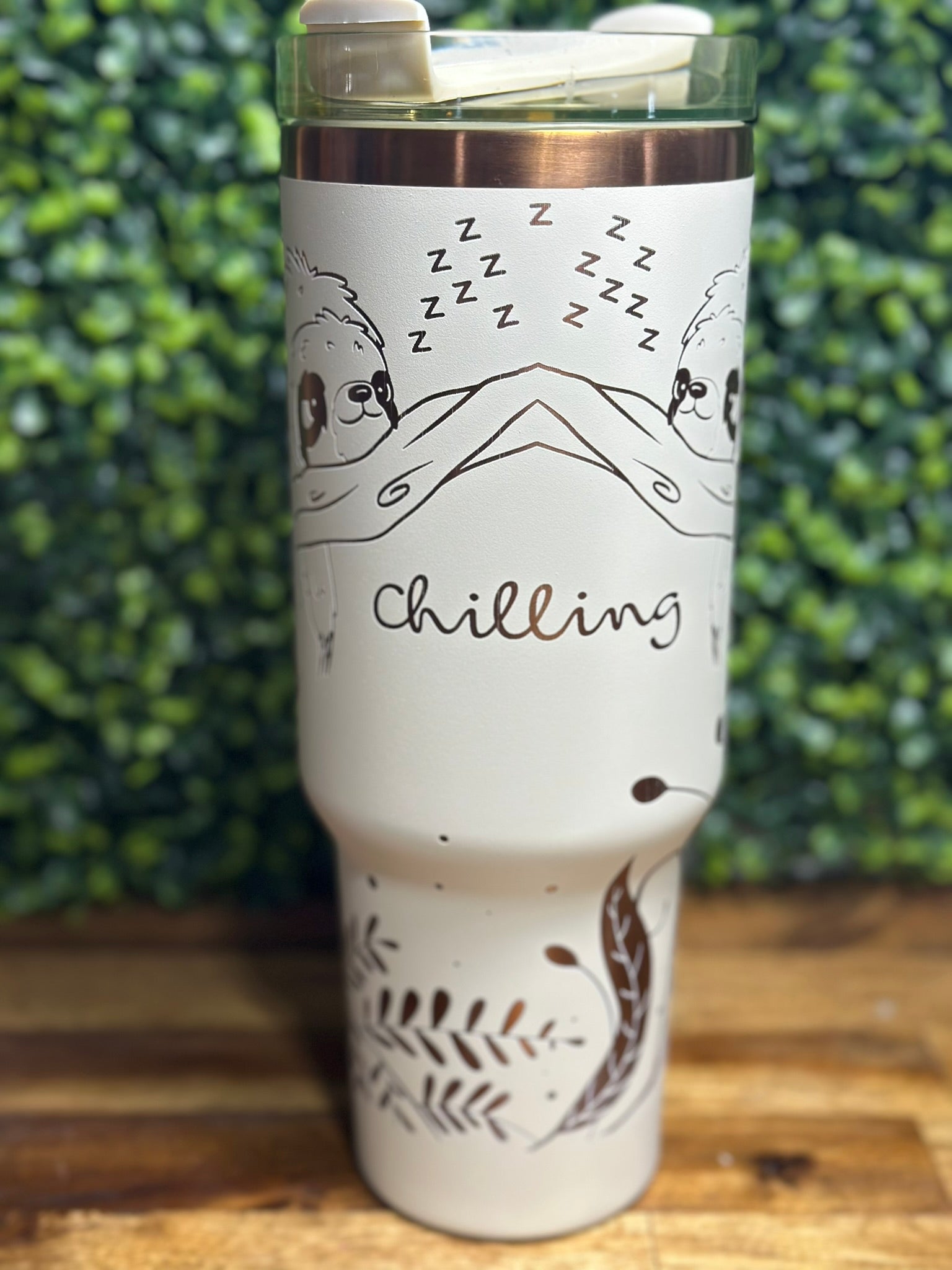 Chillin' out Sloth Style Copper Plated Tumbler image 3