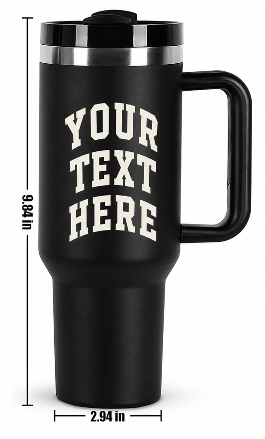 40 oz engraved tumbler - Single Logo