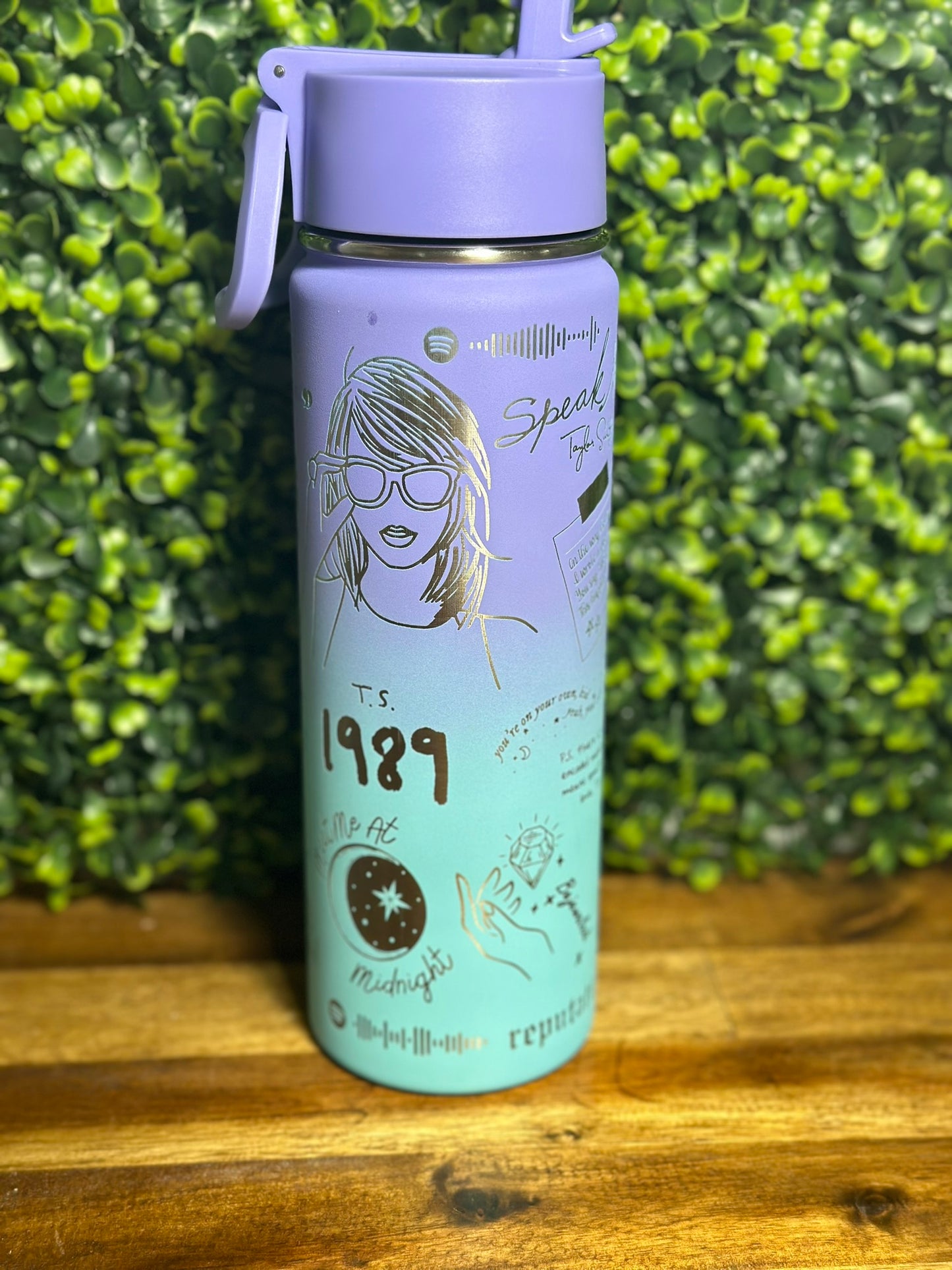 Taylor Swift Laser Engraved Water Bottle