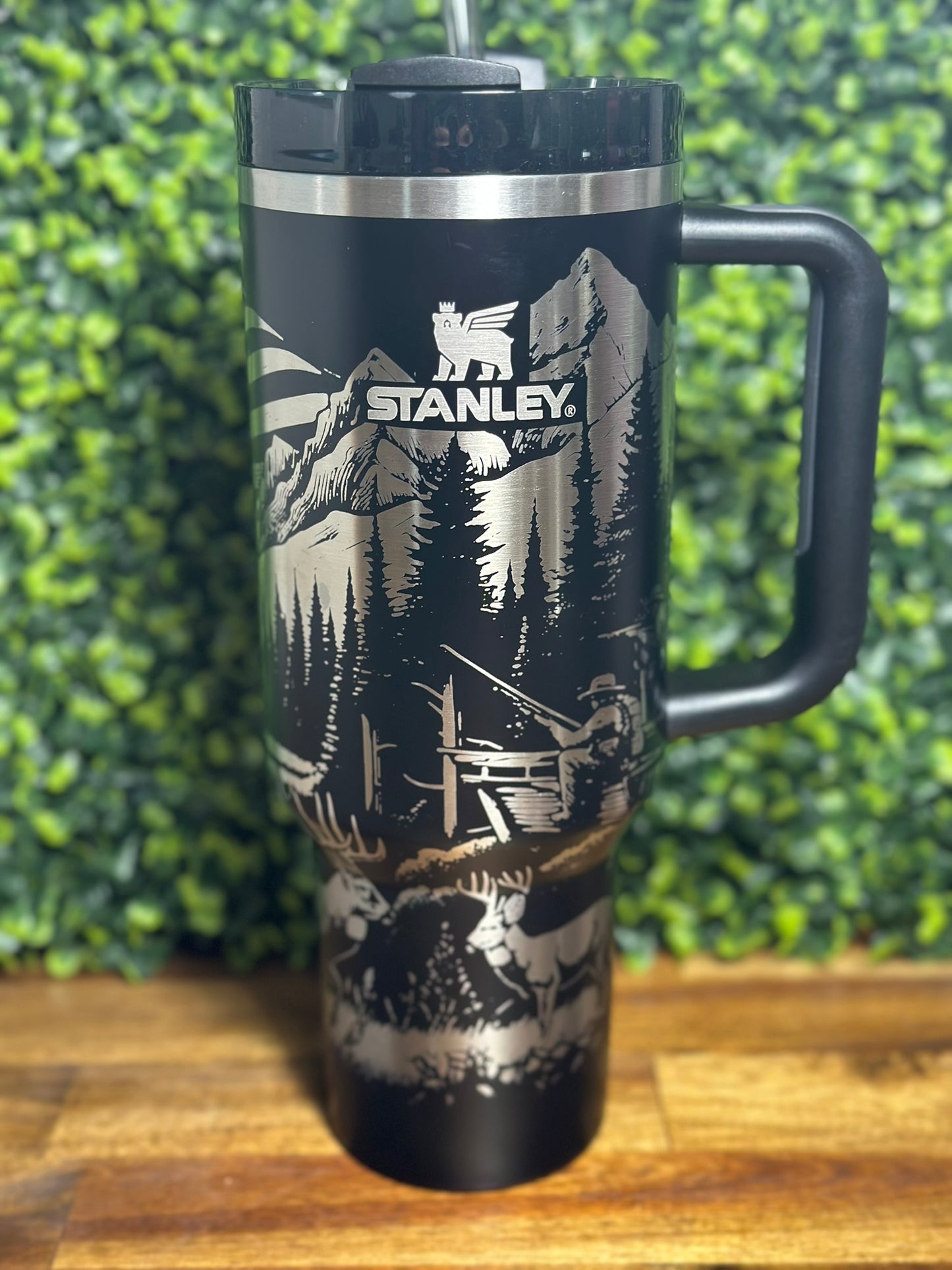 Stanley Hunting/Fishing Scene Laser Engraved Tumbler / 40 oz