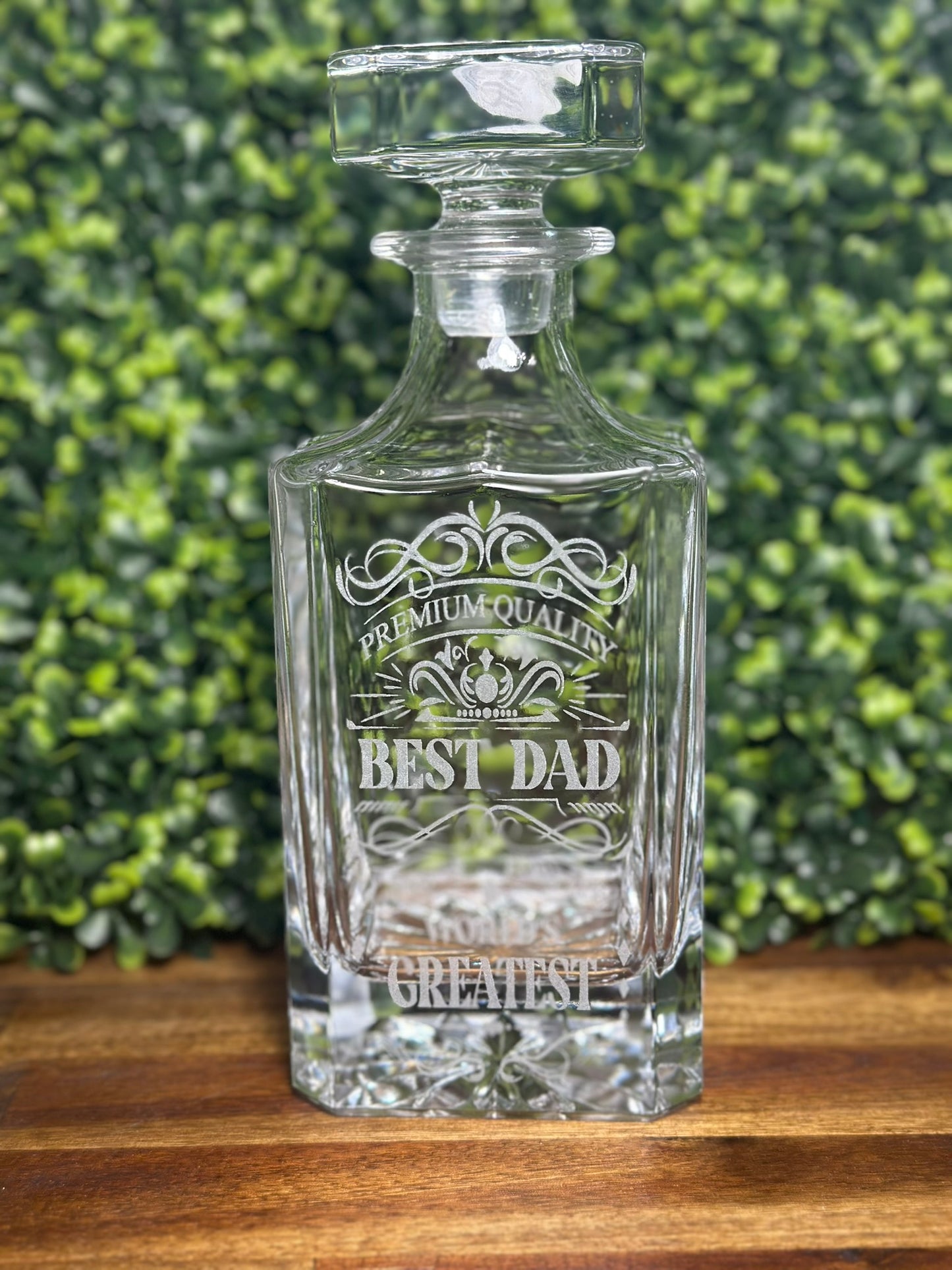 World's Best Father Glass Decanter