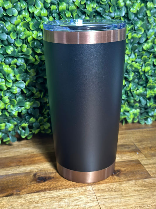 Black w/ Copper Plating 20 ounce Tumbler