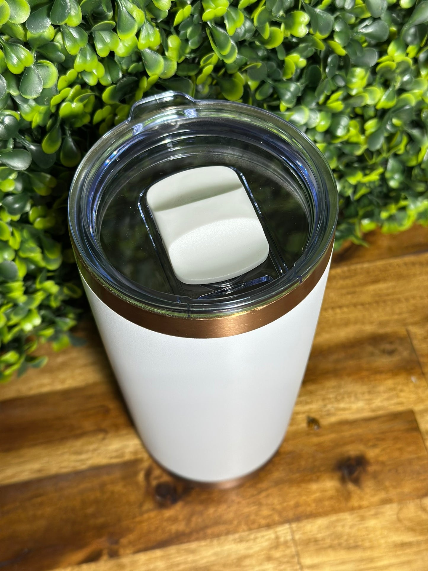 White w/ Copper Plating 20-ounce Tumbler