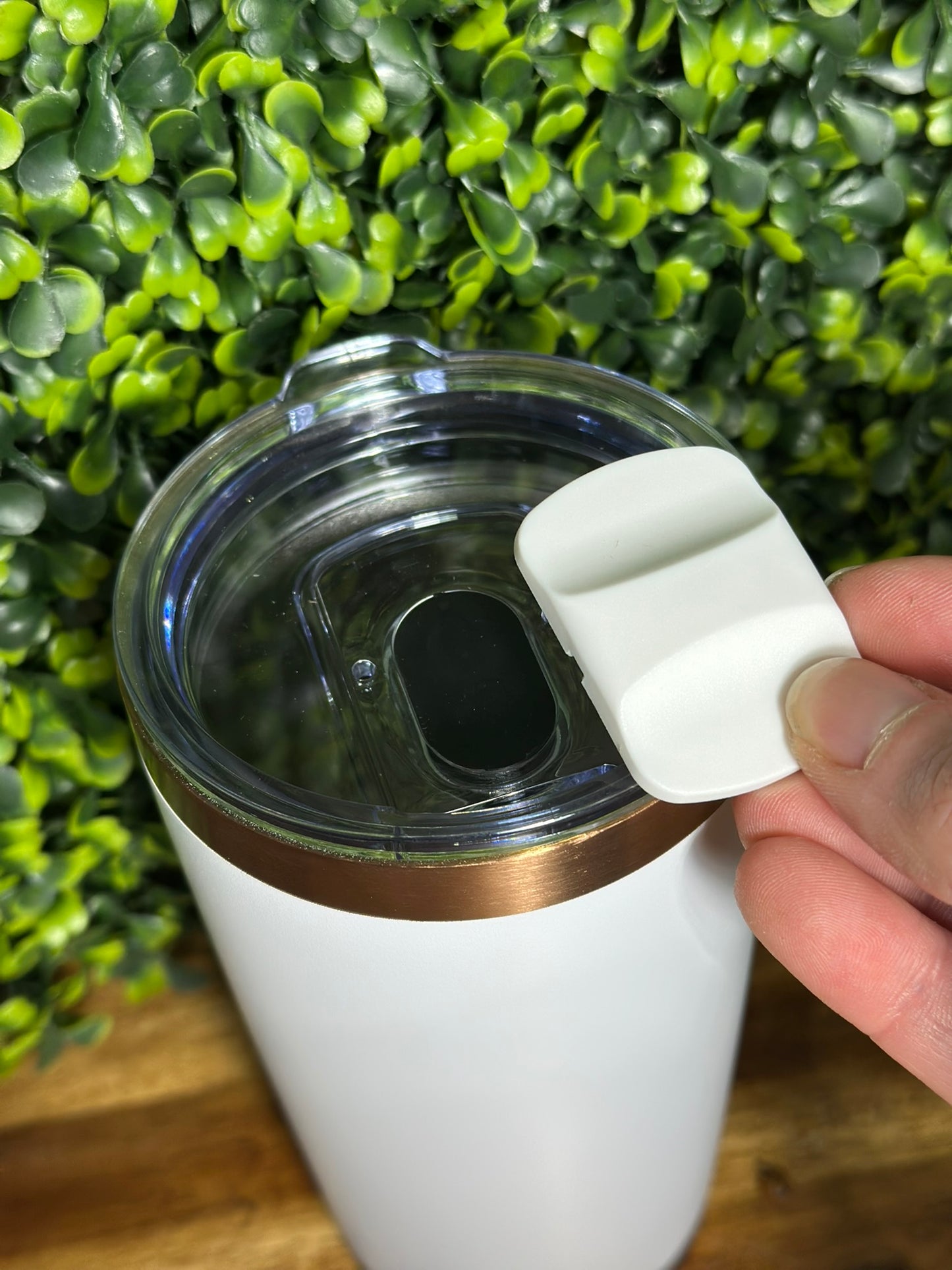 White w/ Copper Plating 20-ounce Tumbler