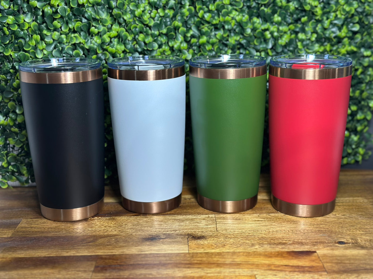 White w/ Copper Plating 20-ounce Tumbler