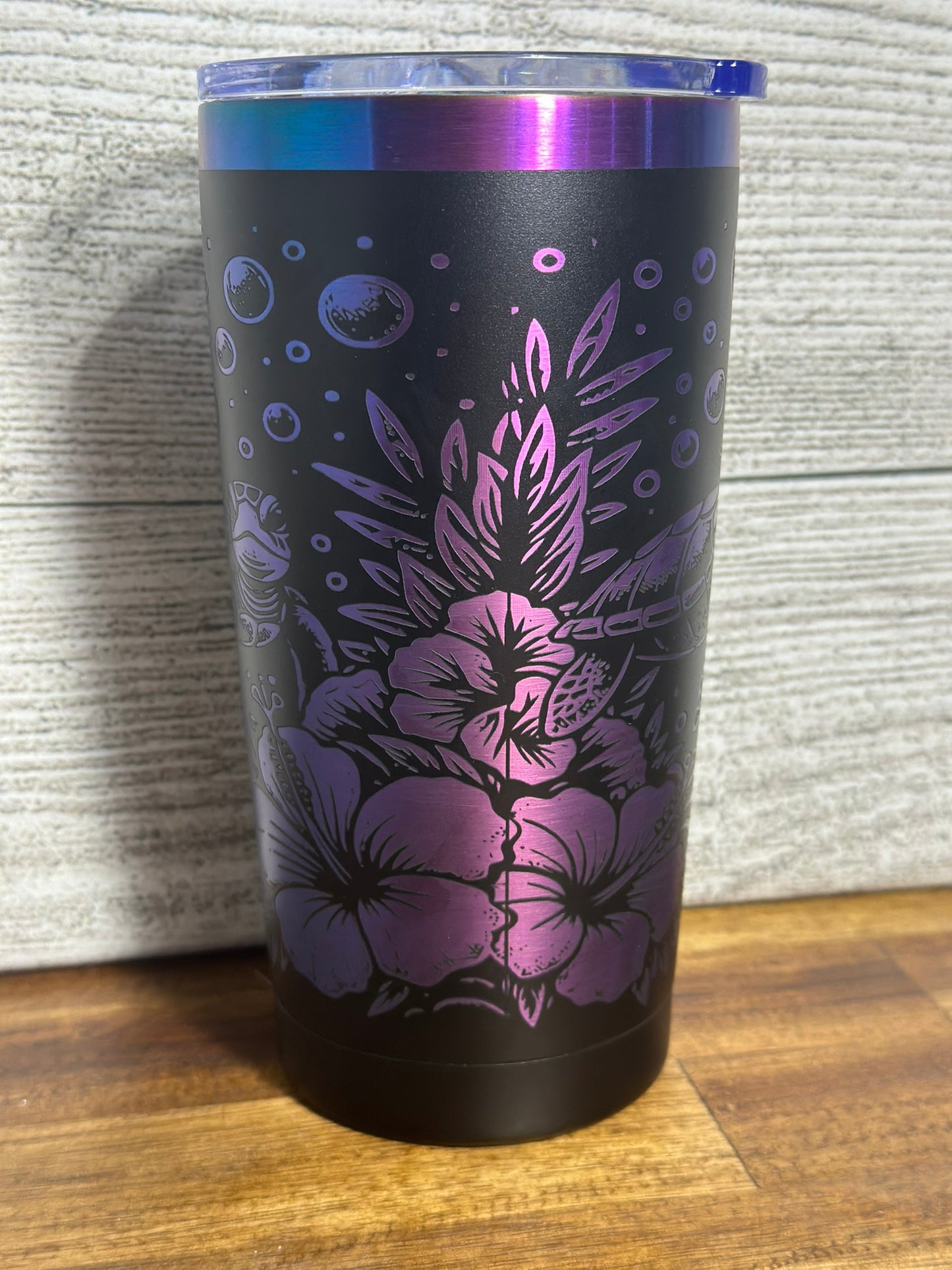 Baby Sea Turtle Blue/Purple Ombre Plated Tumbler