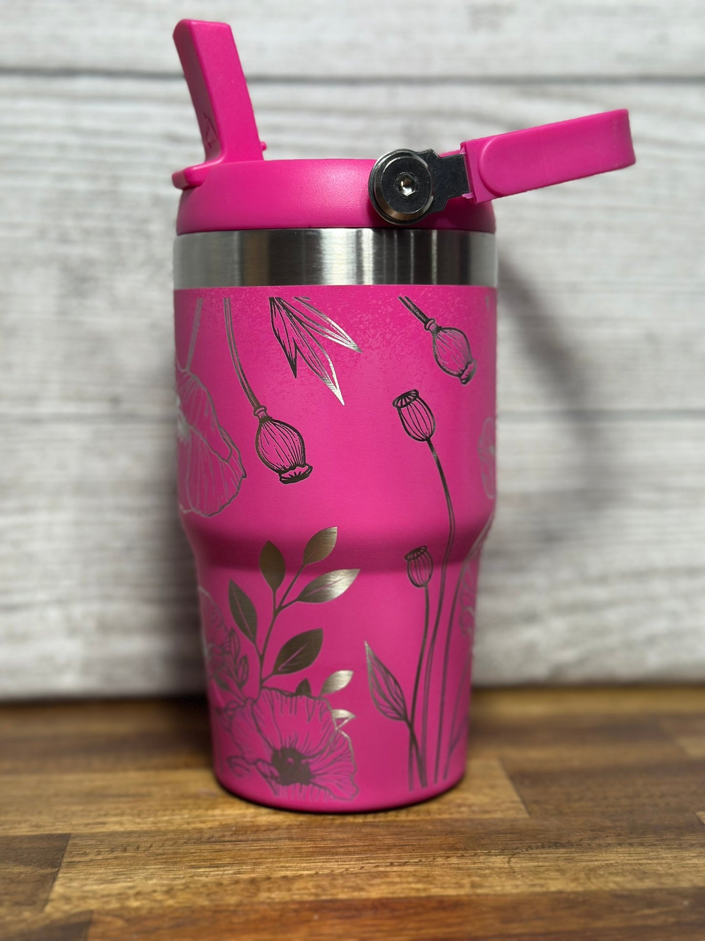 18 Oz Poppy Flip Top Tumbler - Hot Pink