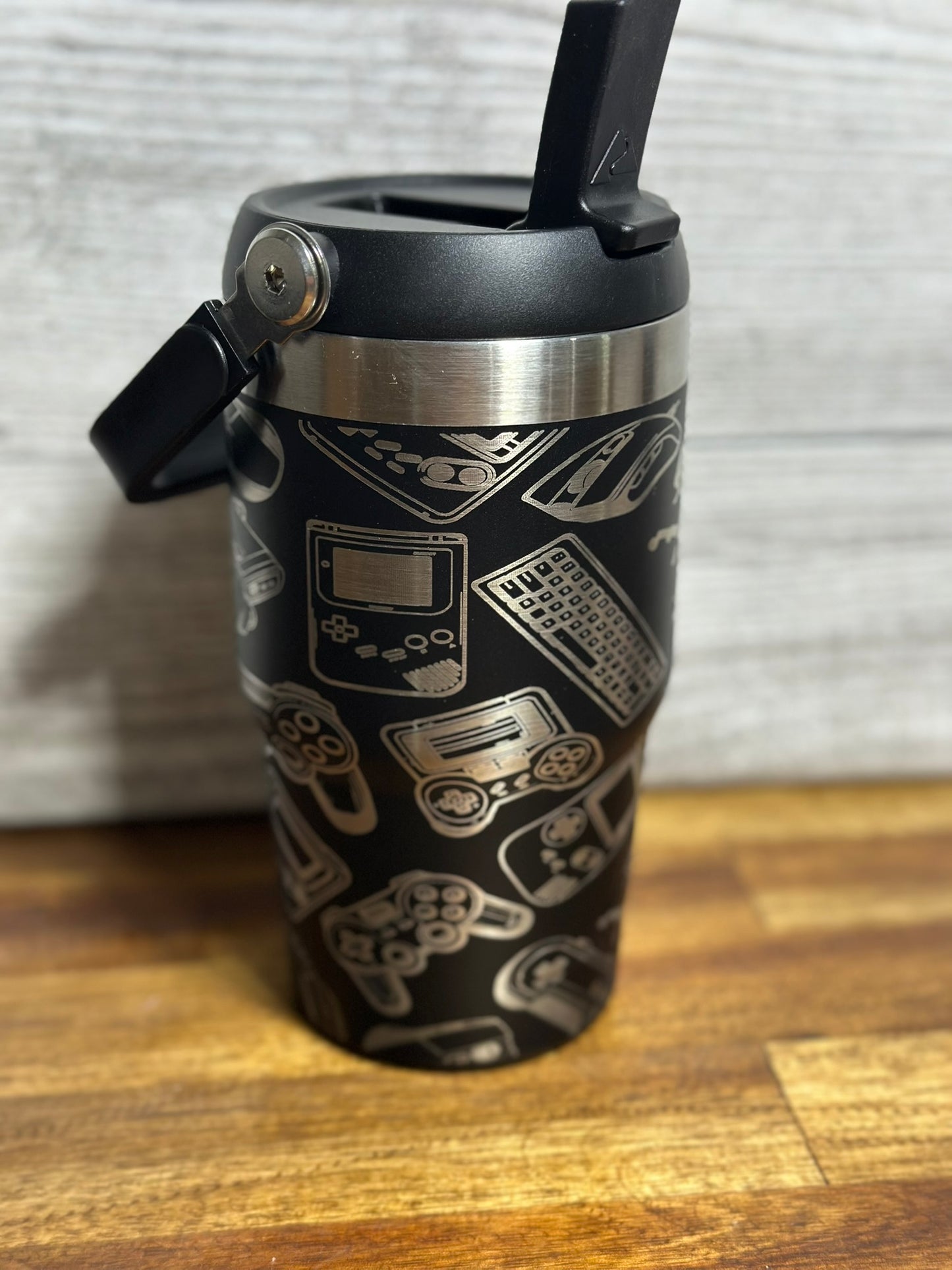 Gamer Inspired Engraved Flip Top Tumbler - 18 oz