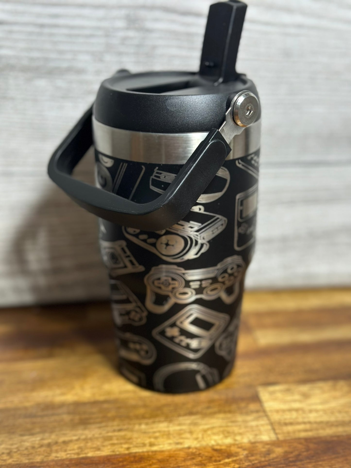 Gamer Inspired Engraved Flip Top Tumbler - 18 oz
