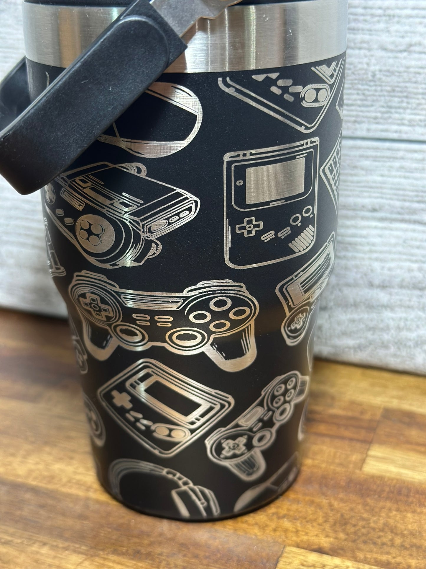 Gamer Inspired Engraved Flip Top Tumbler - 18 oz