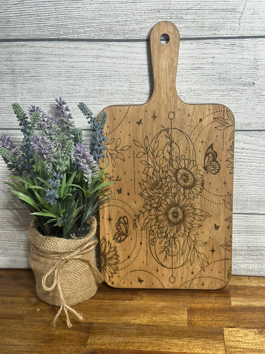 Sunflower Engraved Cutting Board