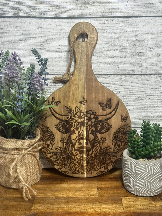 Mini Highland Cow Cutting Board - Decorative