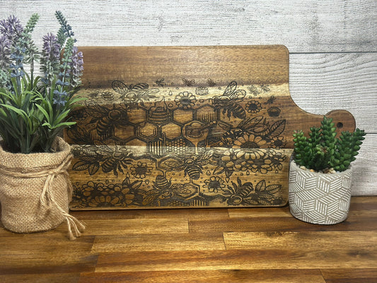 Honeybee Laser Engraved Decorative Cutting Board