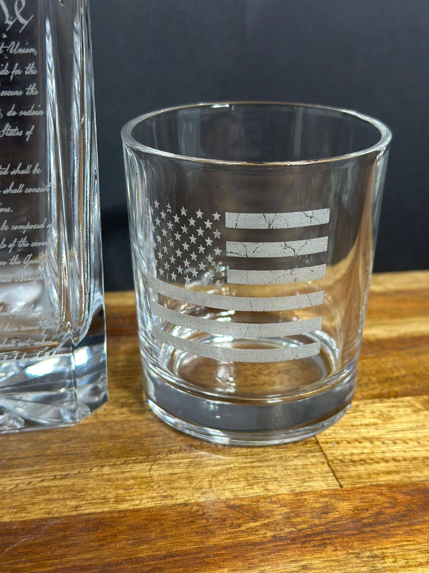 We The People Decanter and Whiskey Glass Set