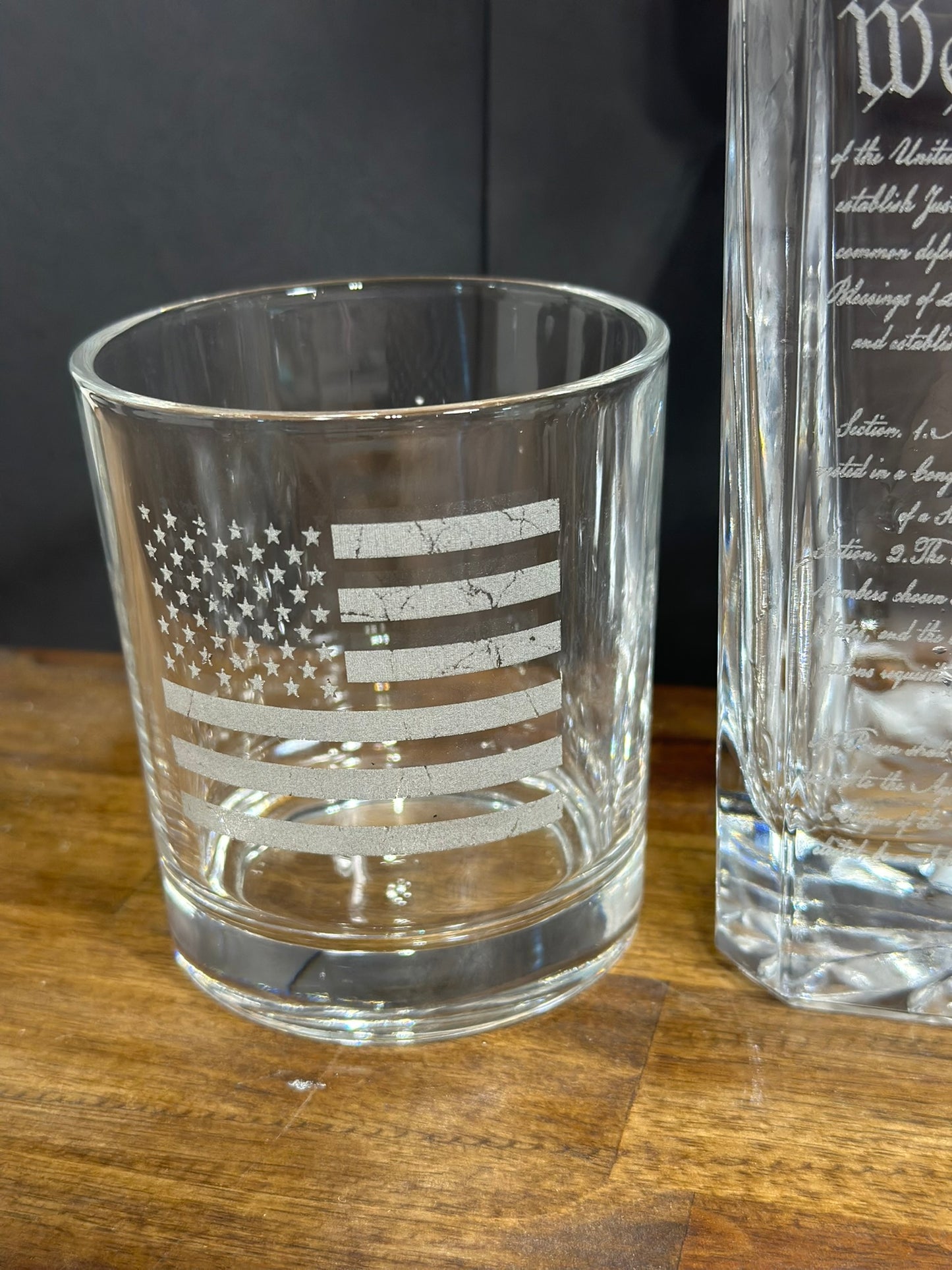 We The People Decanter and Whiskey Glass Set