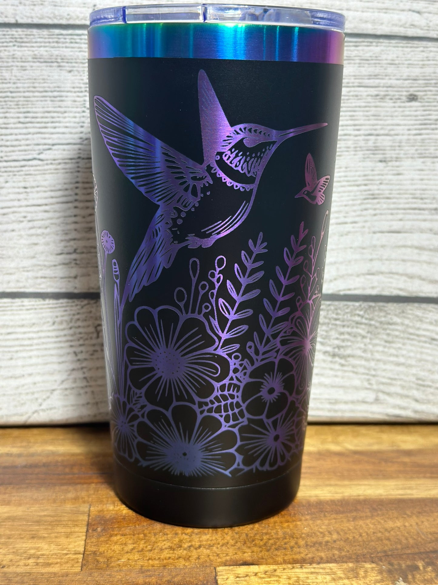 Hummingbird Floral Chroma Plated Coffee Mug