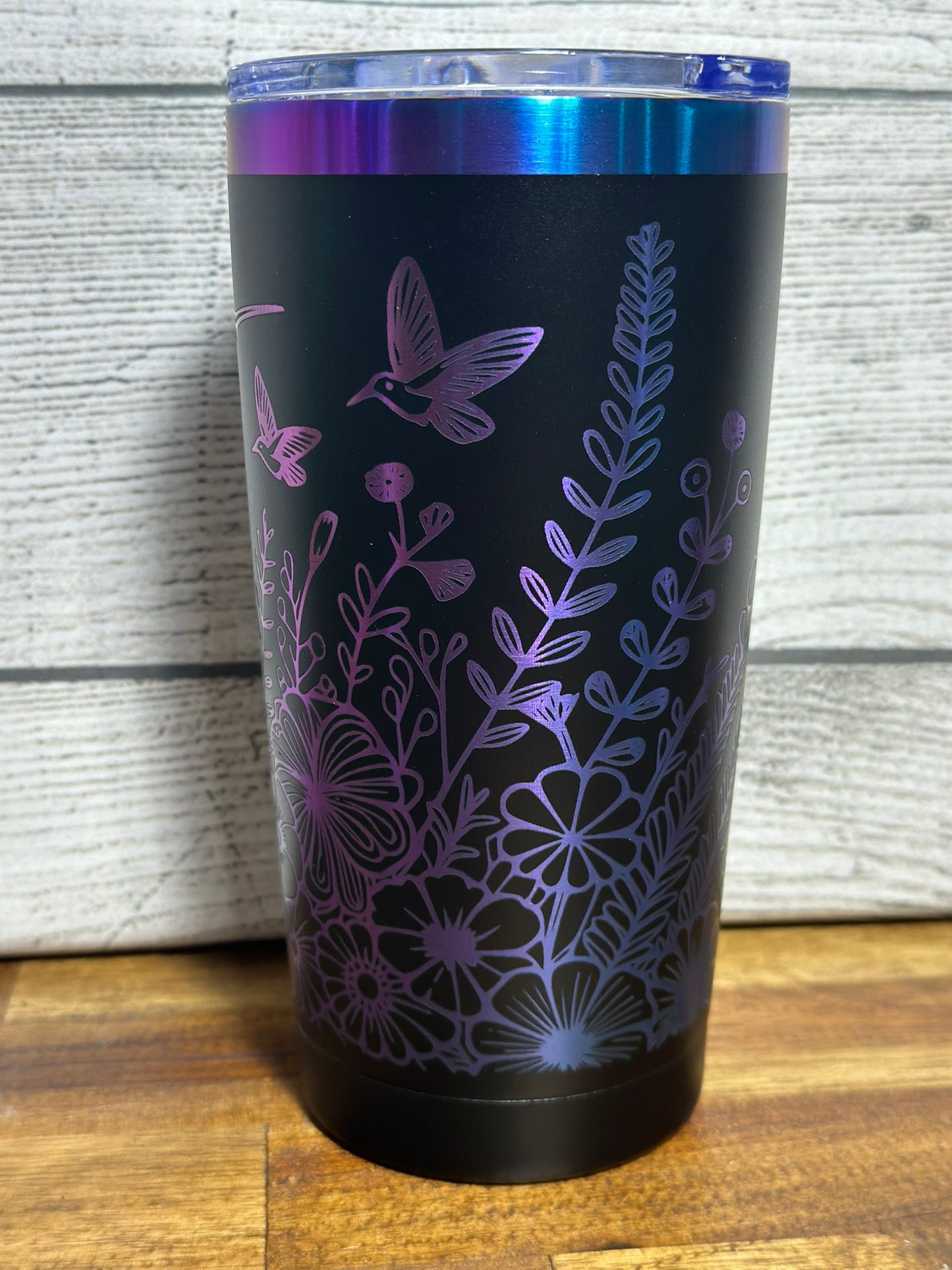 Hummingbird Floral Chroma Plated Coffee Mug
