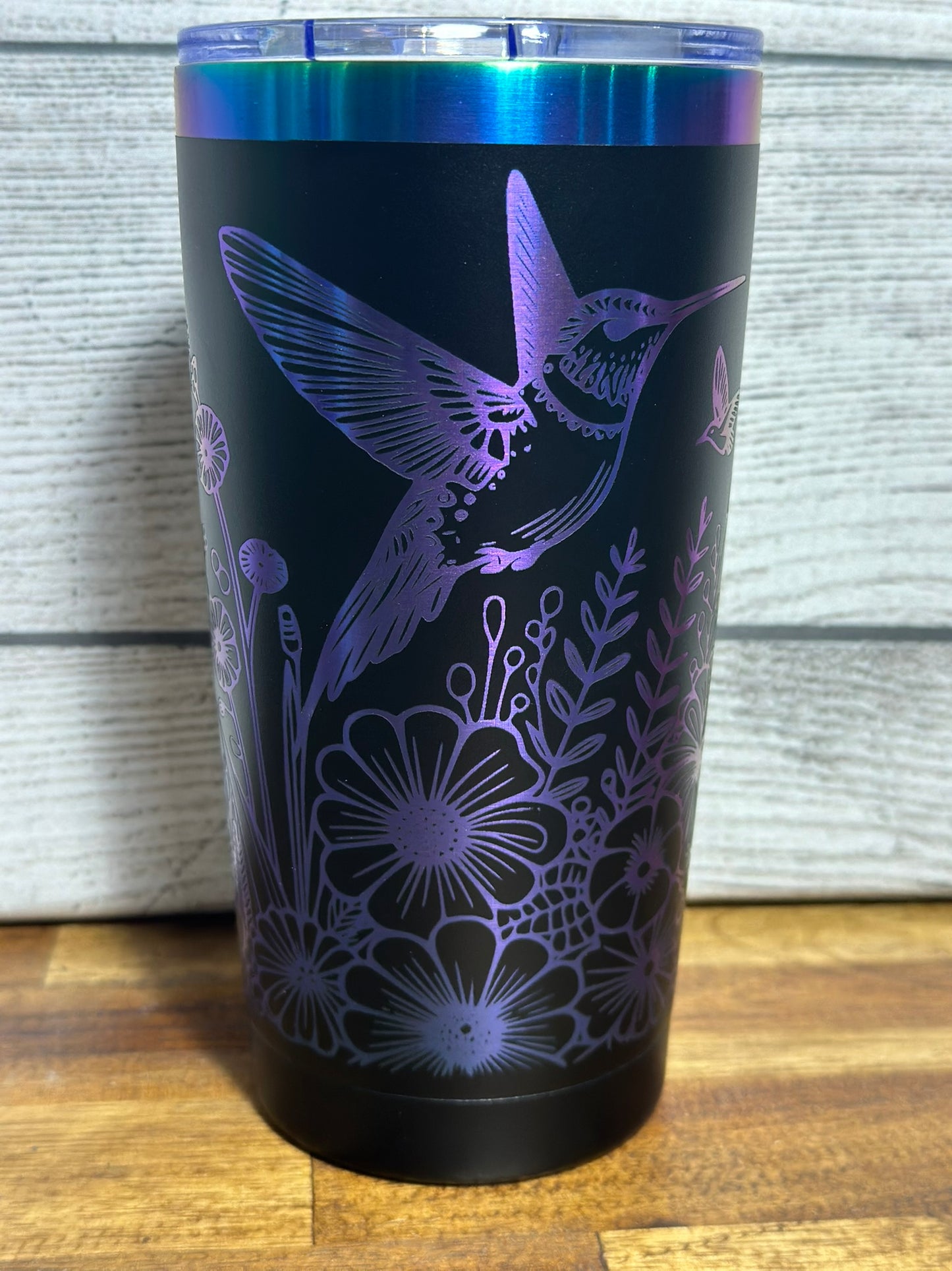 Hummingbird Floral Chroma Plated Coffee Mug