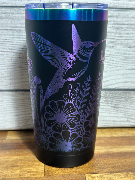 Hummingbird Floral Chroma Plated Coffee Mug