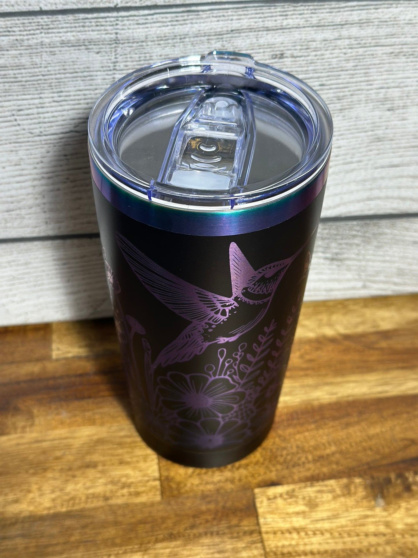 Hummingbird Floral Chroma Plated Coffee Mug