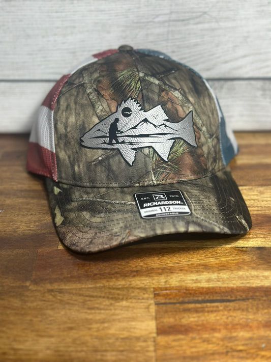 Fisherman Patriotic Richardson Trucker Hat