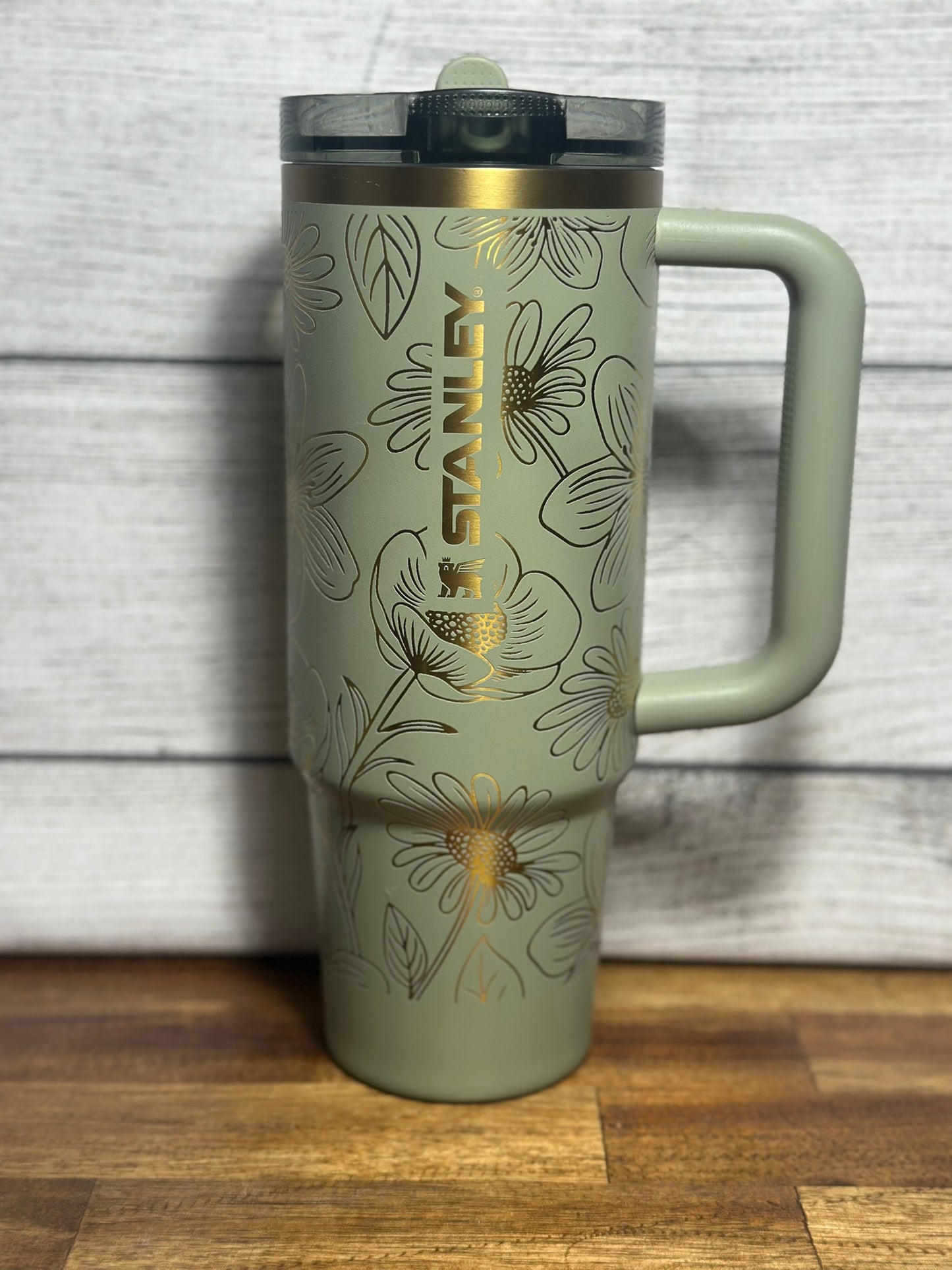 Floral Copper Engraved Stanley ProTour Tumbler