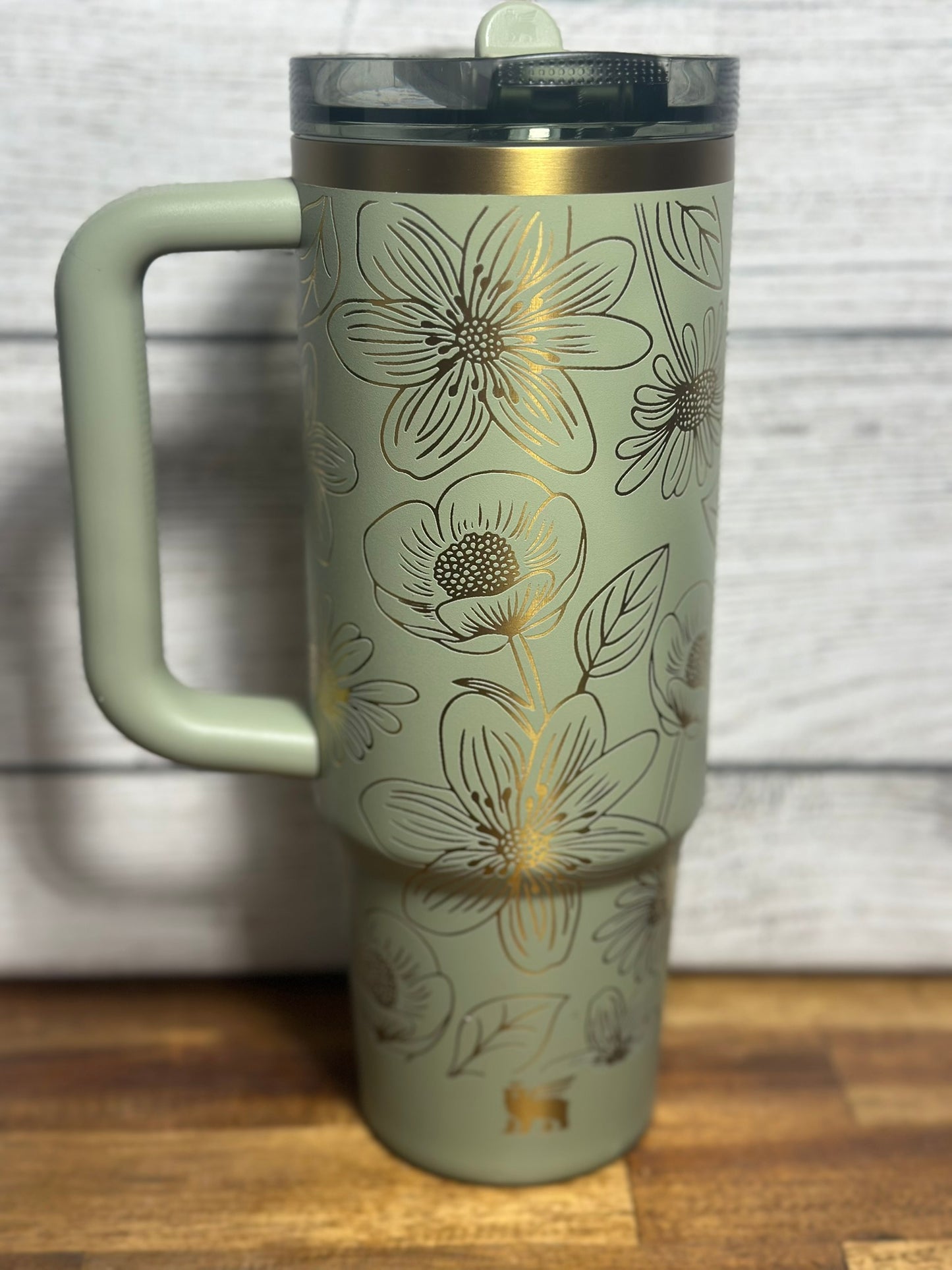 Floral Copper Engraved Stanley ProTour Tumbler