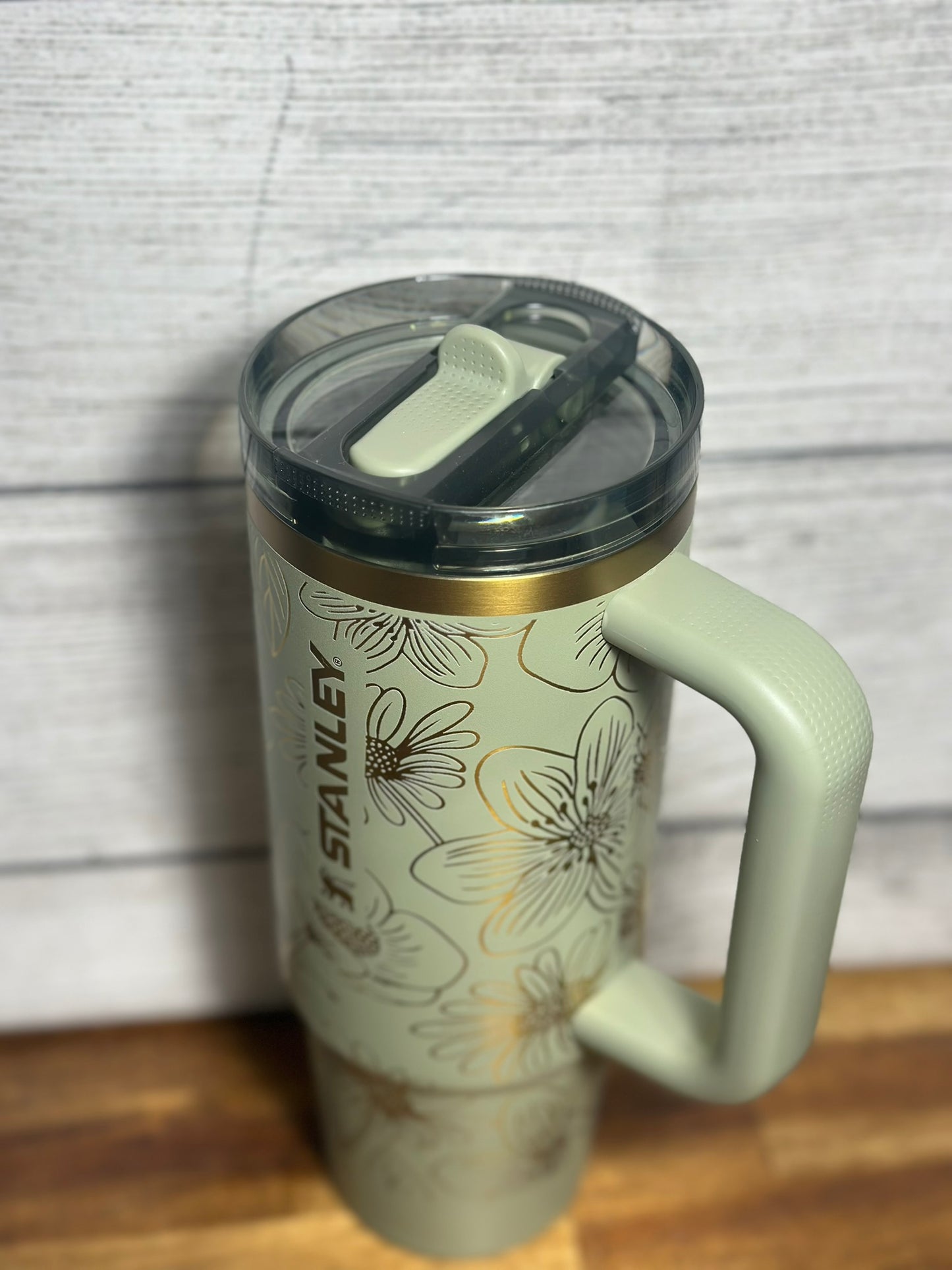 Floral Copper Engraved Stanley ProTour Tumbler