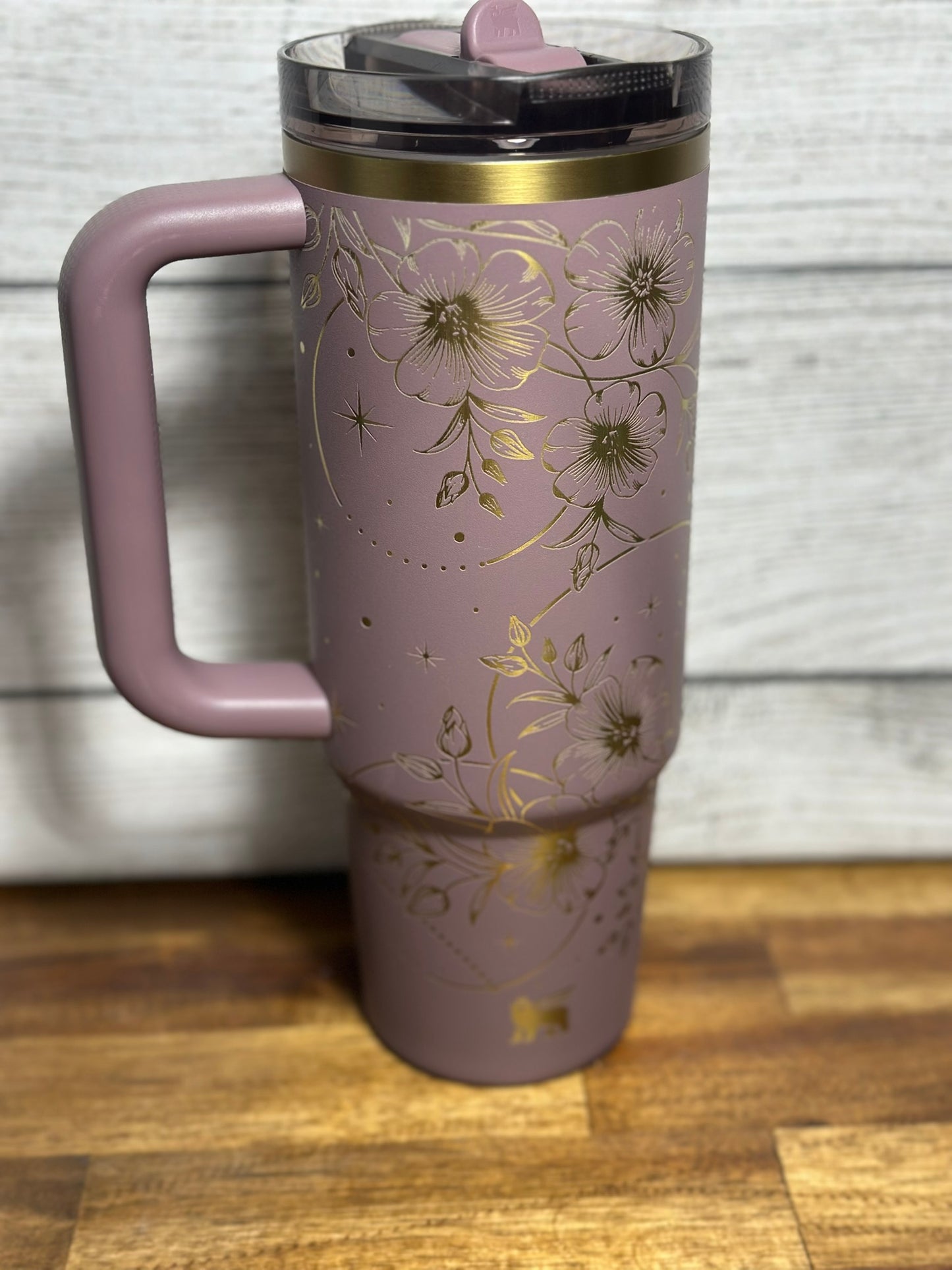 Floral Copper Engraved Stanley ProTour Tumbler