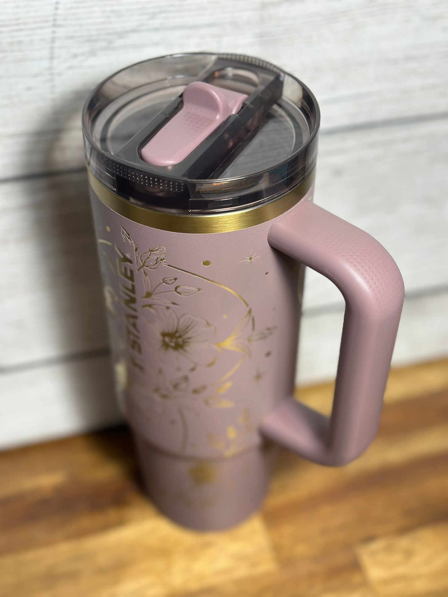 Floral Copper Engraved Stanley ProTour Tumbler