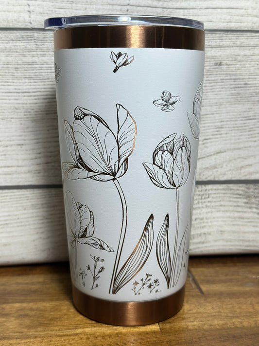 Tulip Copper Plated 20 oz tumbler
