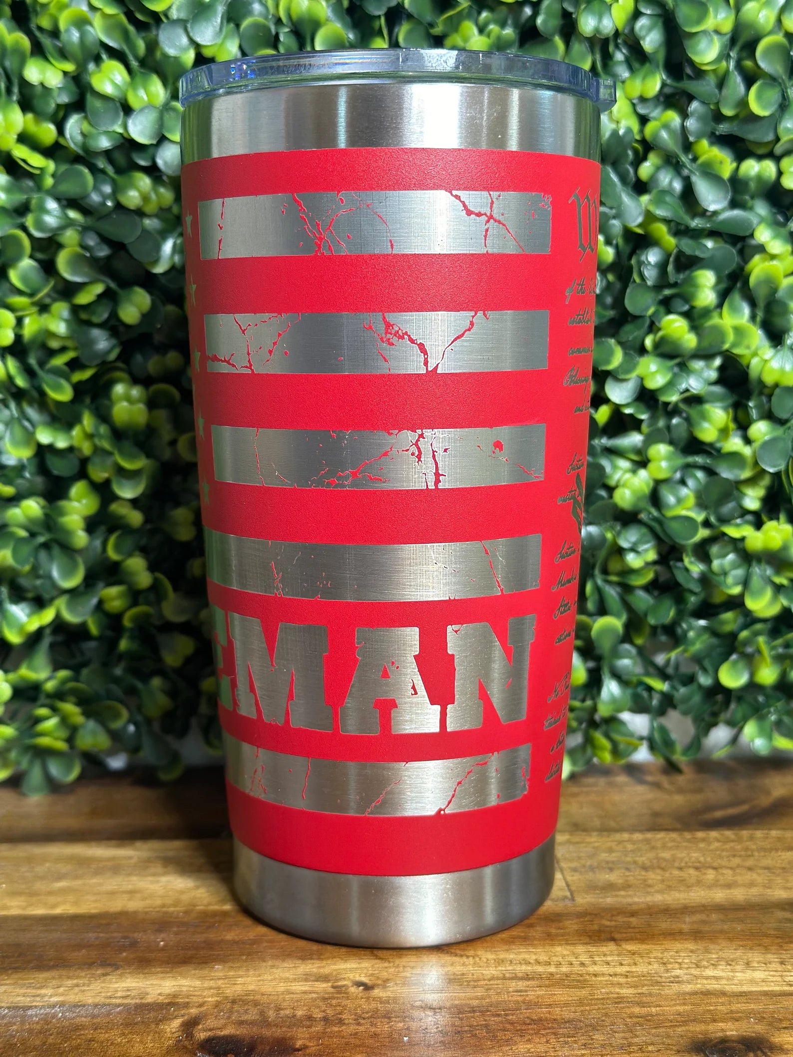 Firefighter Theme Tumbler / Gift for Him / Full Wrap / Customizable image 5