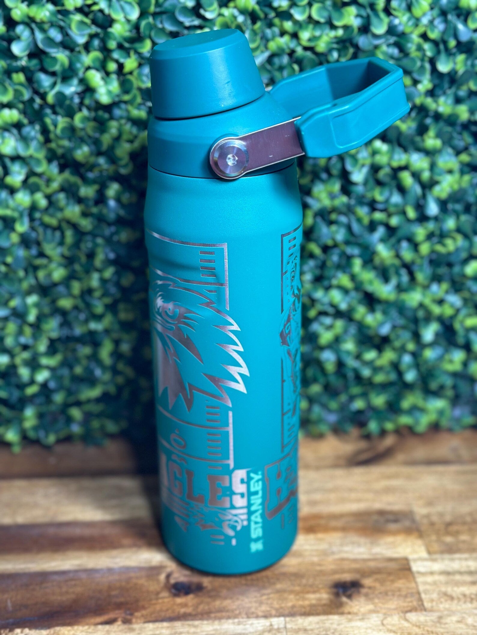 Eagles Laser Engraved Stanley IceFlow Bottle with Fast Flow Lid image 1