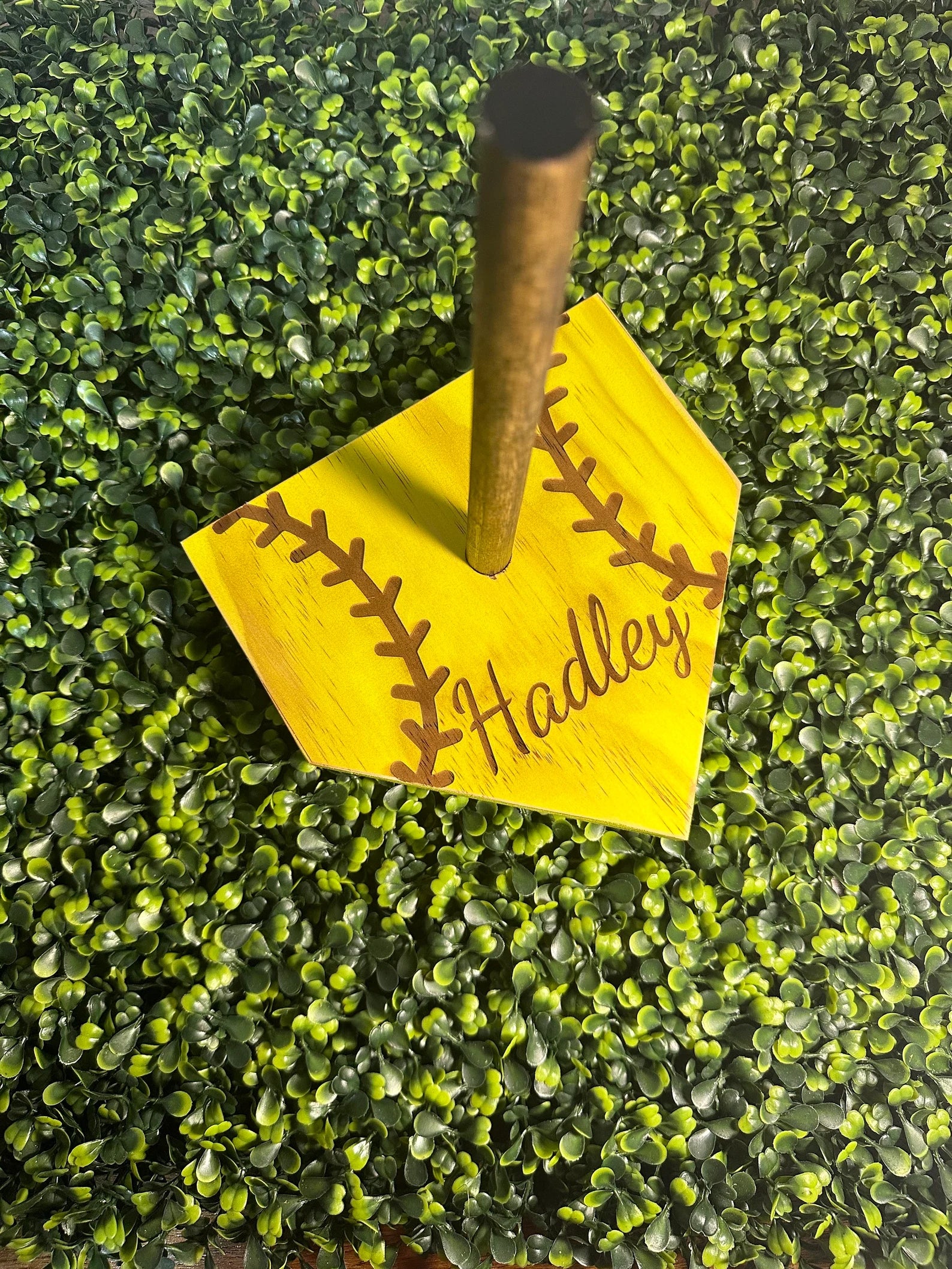 Handmade Wooden Ring Holder for Baseball/Softball Fans - Name Customization image 6
