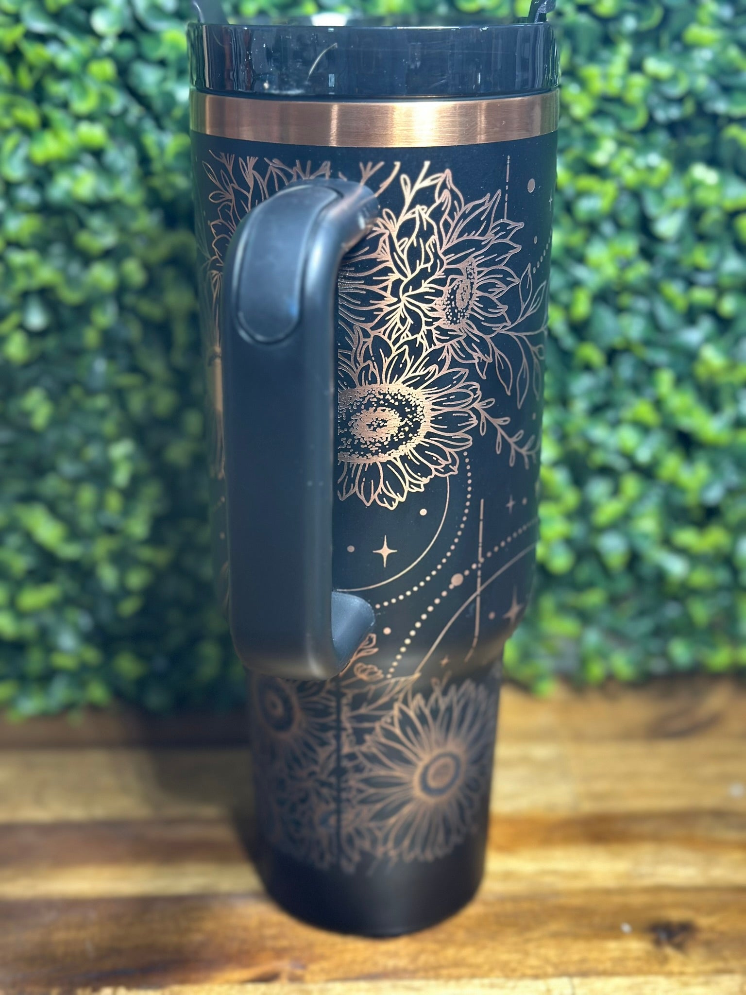 Whimsical Sunflower Copper Plated 40 Ounce Tumbler image 2