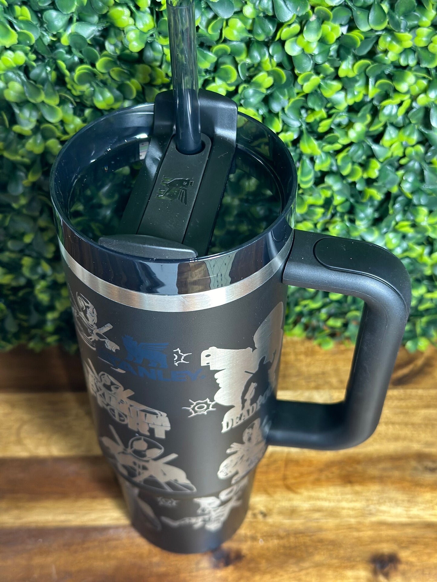 Deadpool Wrap / Authentic Stanley Laser Engraved 30/40 ounce tumbler image 4