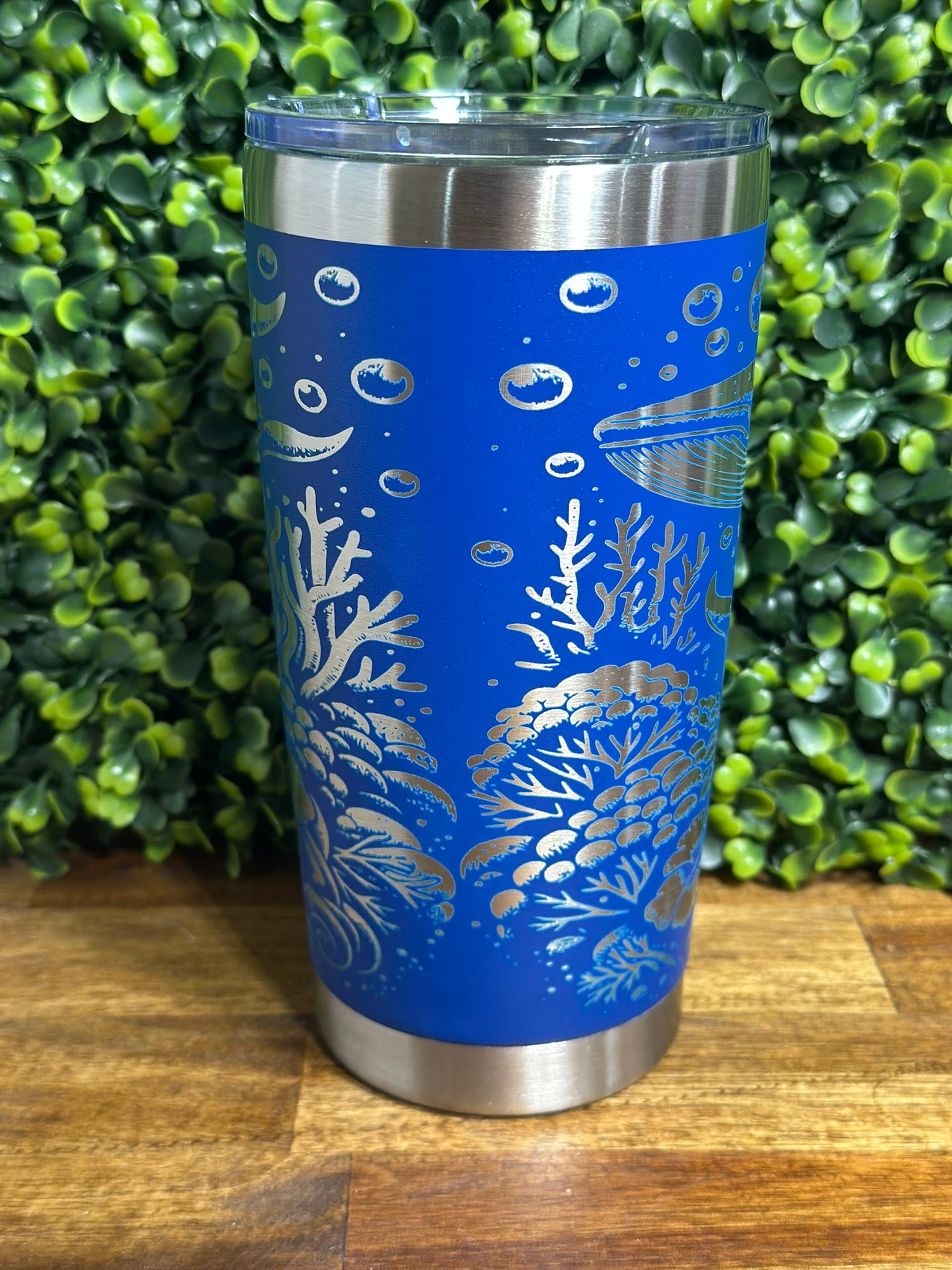 Whales Under the Sea 20 ounce Blue Tumbler image 4