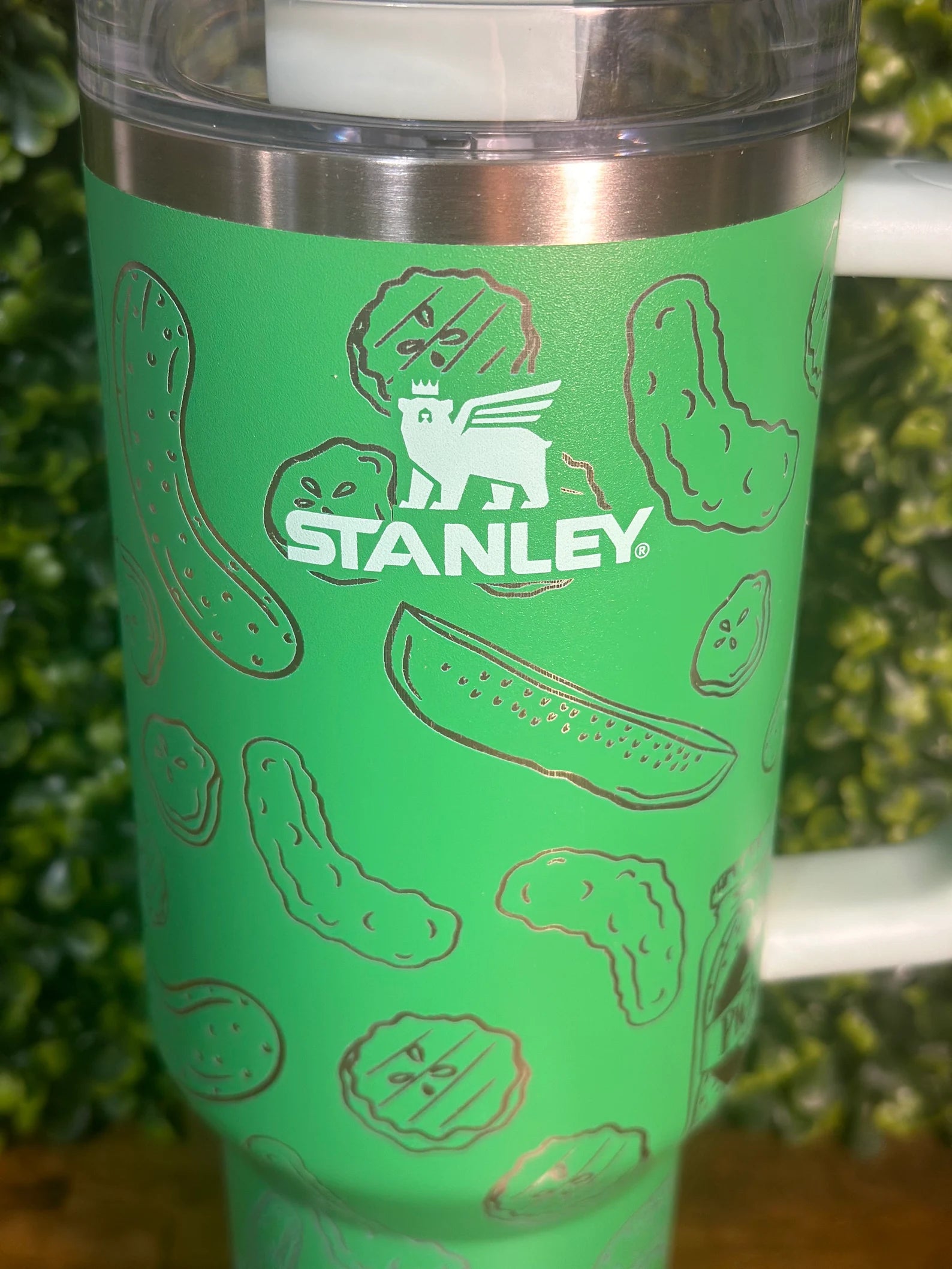 Unique Pickle Lover Gift - Custom Engraved 40oz Stanley Tumbler - Custom Gift image 3