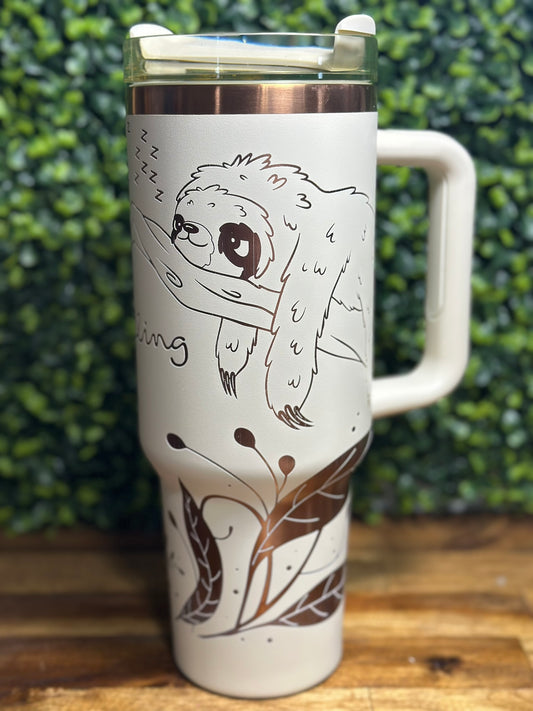 Chillin' out Sloth Style Copper Plated Tumbler image 0